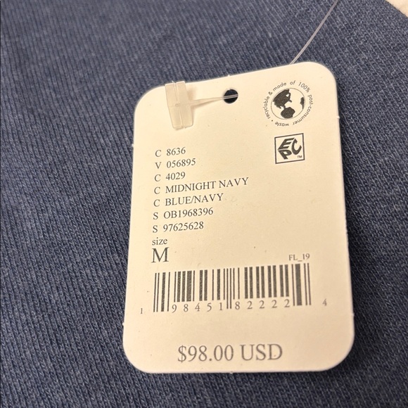 NEW! FREE PEOPLE MOVEMENT Back Me Up MEDIUM Midnight Navy Blue Sweatshirt Relax - Picture 3 of 16